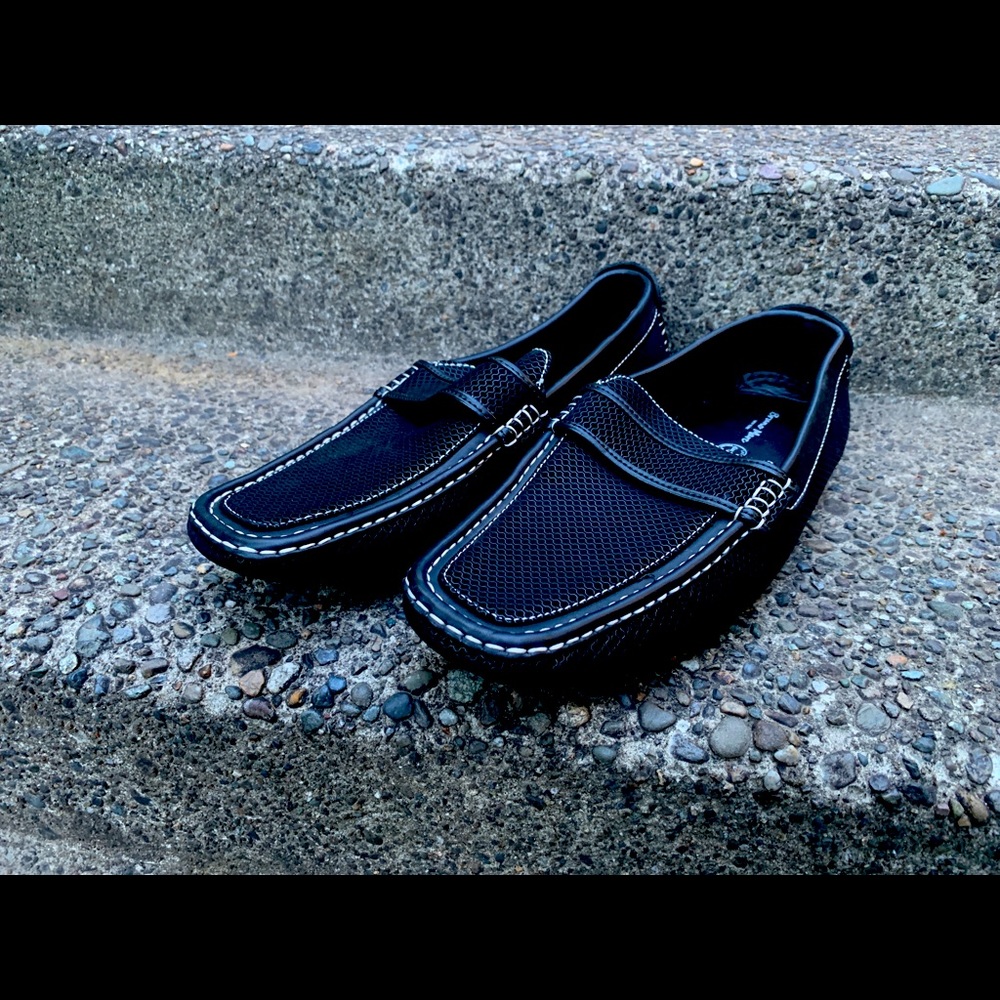 Bruno Marc men’s loafers mocs black new size 10.5